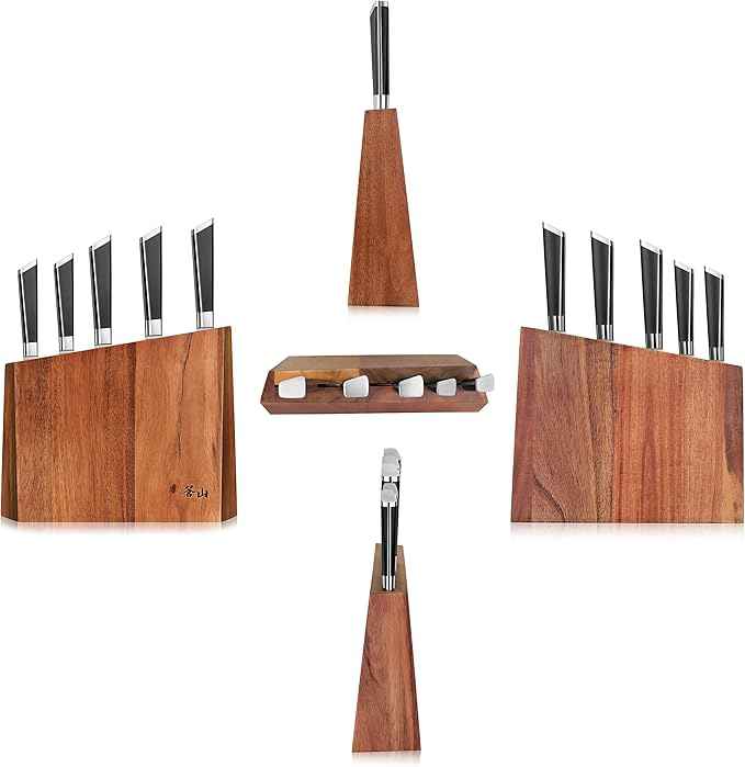 Cangshan Y2 Series Knife Set, 6-Piece German Steel Block, Silver