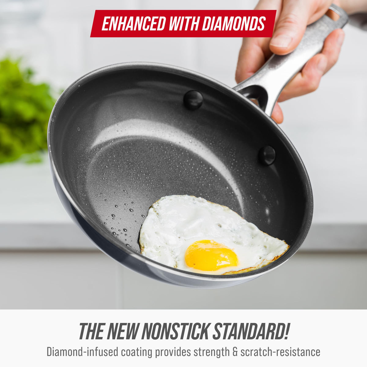 8" Diamond Infused Ceramic Nonstick Frying Pan Skillet