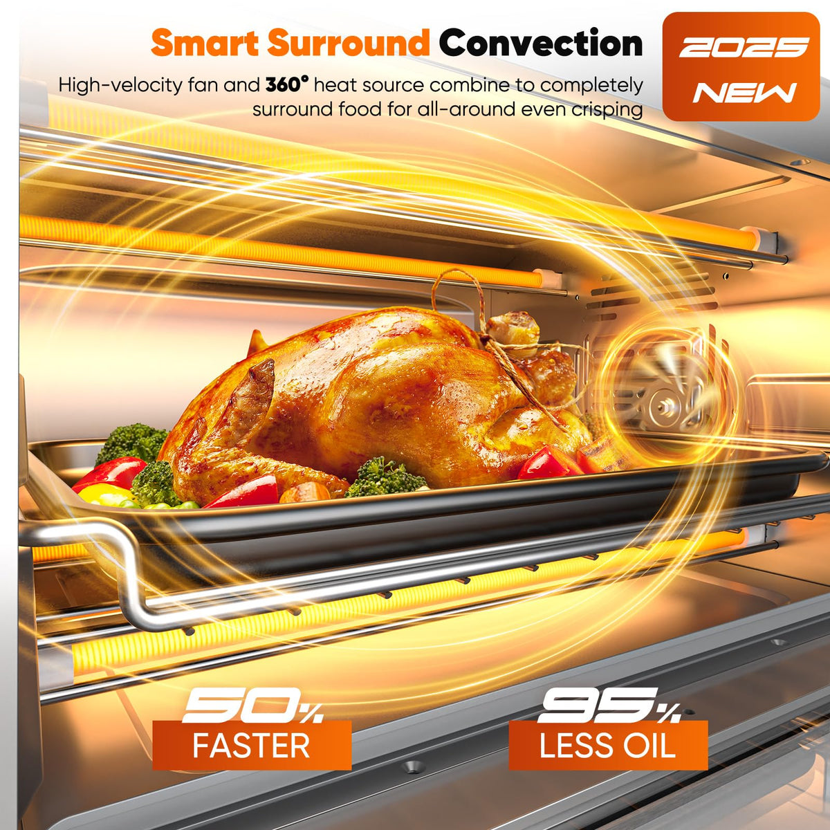 Bravo Pro Convection Air Fryer Toaster Oven Combo (Cinnamon)