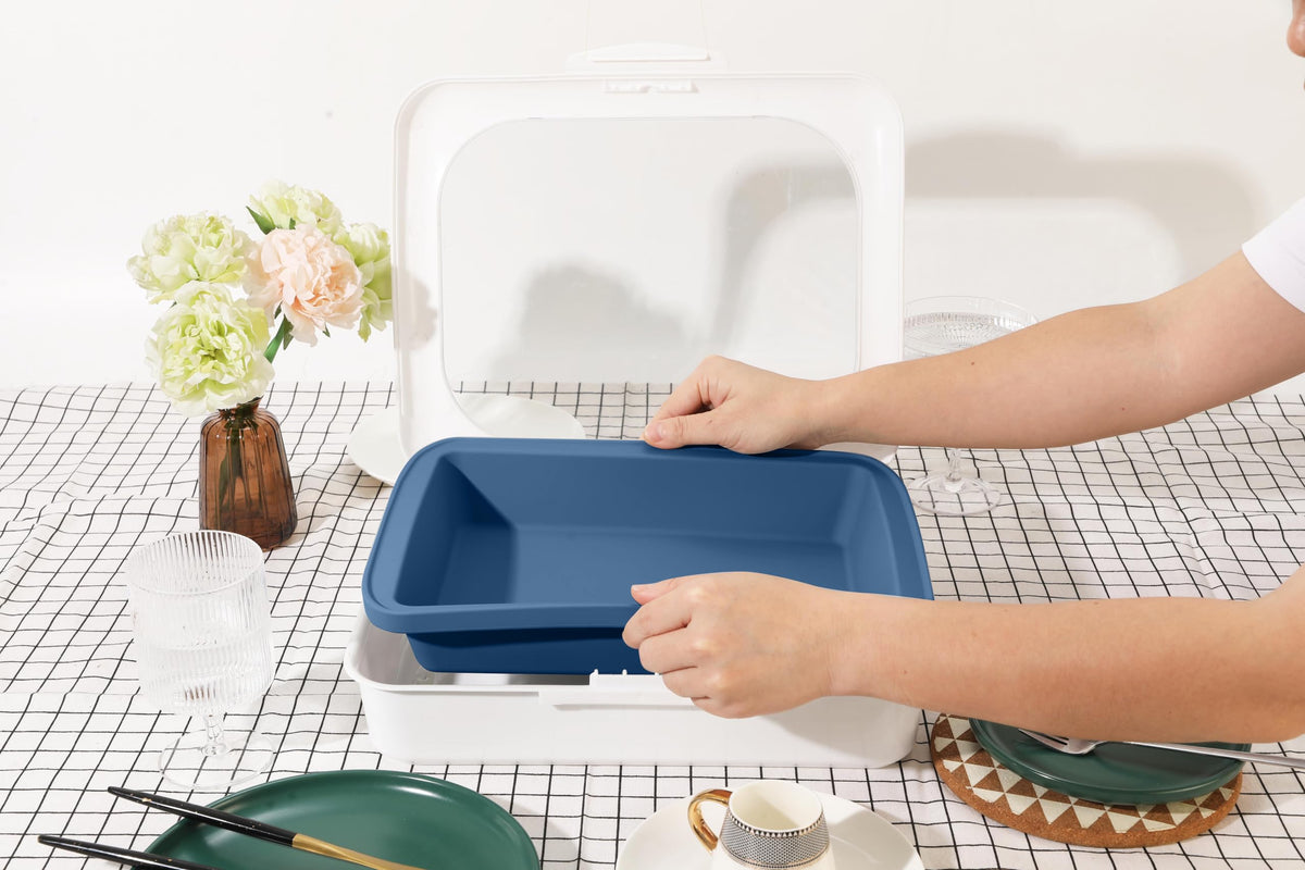 Silicone Baking Pan (Blue, 1 Pack)
