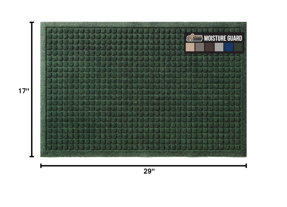 HydroABSORB Door Mat for Indoor Outdoor Use (Green / 29" X 17")