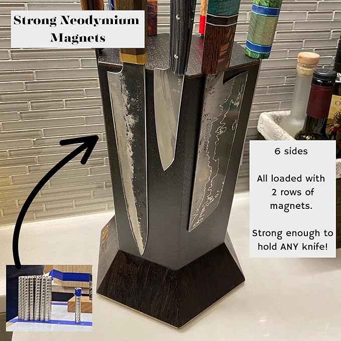 360KnifeBlock™ - ROTATING - Magnetic - BEST Universal Knife Block - Made in America