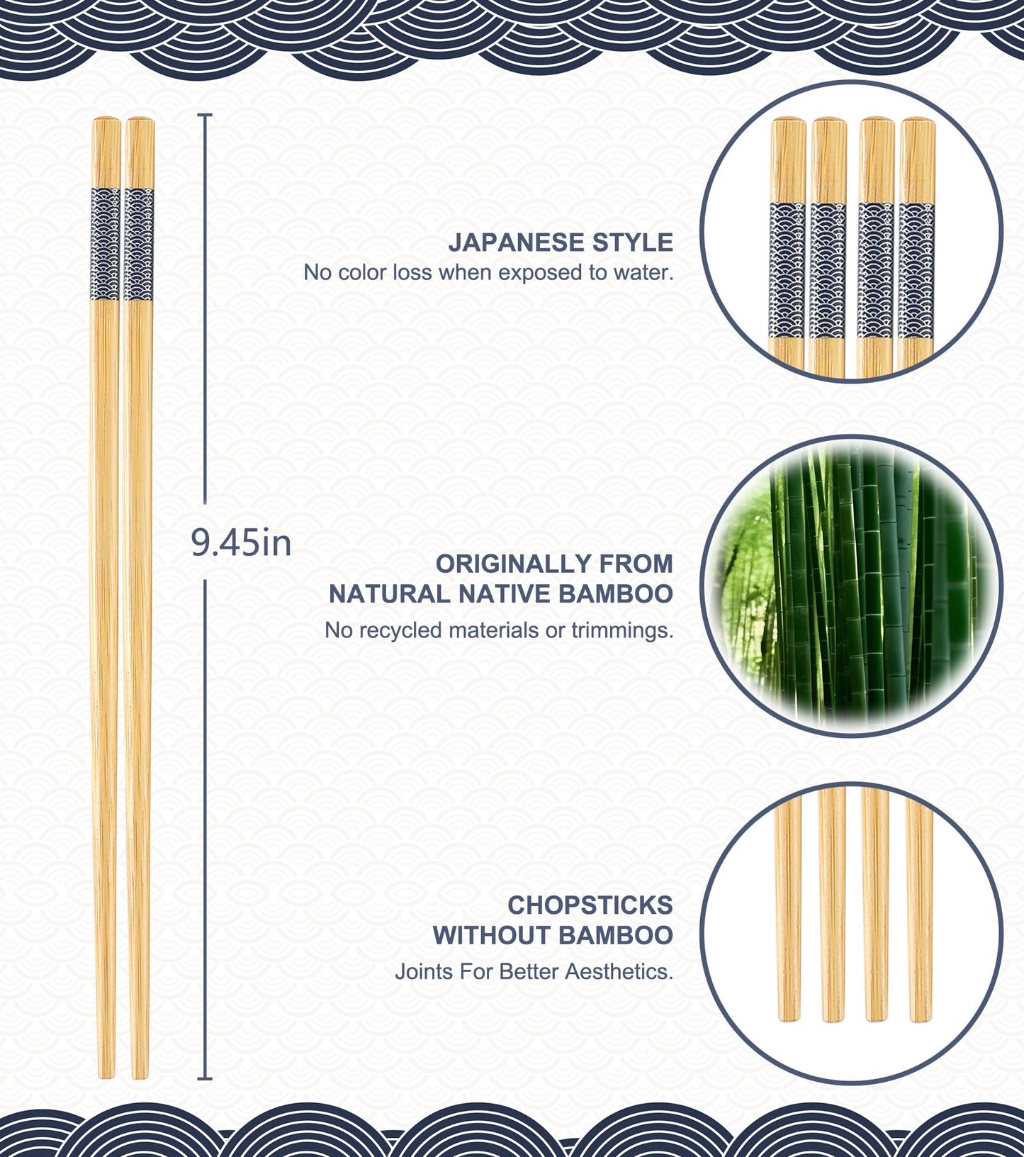 200 Pairs Bamboo Chopsticks Disposable (200Pairs)
