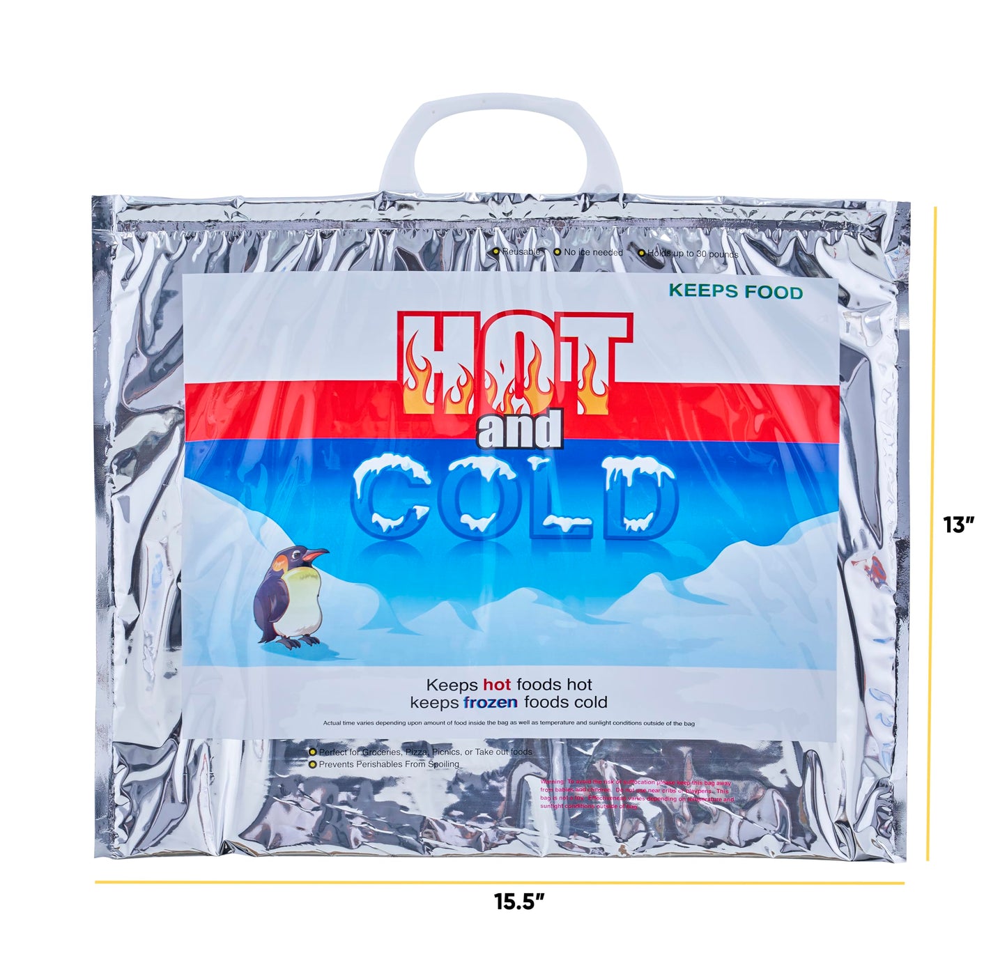 Hot and Cold Insulated Bags for Food Delivery (Small (Meal Size))