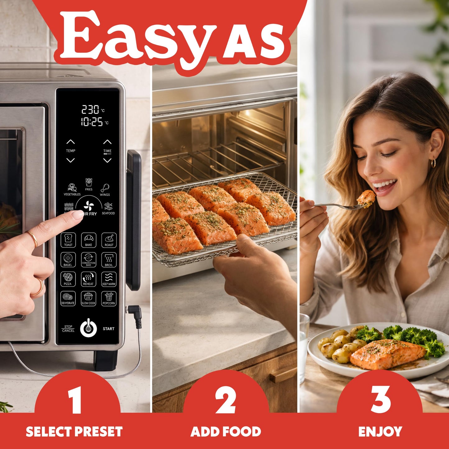 Toaster Oven 6 (Stainless Steel - 18 Presets with Probe)