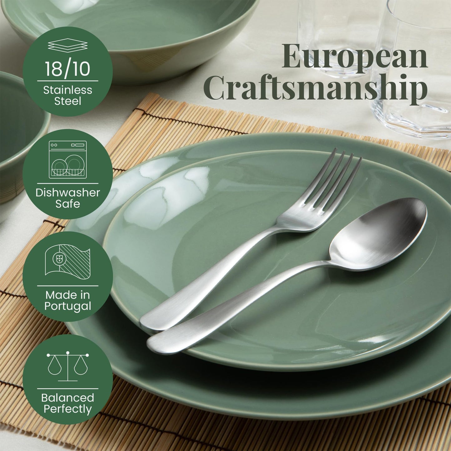 Signature Stainless Steel Flatware 20 (Satin Finish)