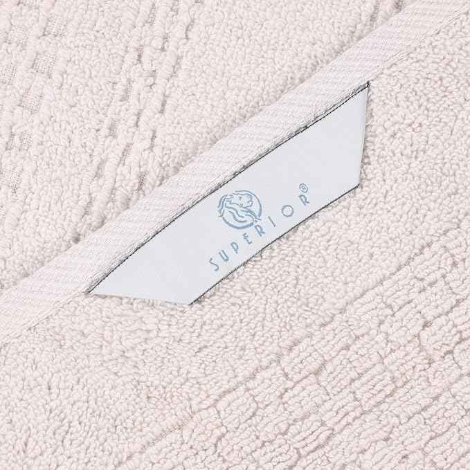 Superior Playa Zero Twist Cotton Medium Weight Towels, for Guest Bath, Bathroom, Shower, Spa, Plush, Quick Dry, Ultra-Soft Towels, Bath Essentials, Waffle Textured, 9 Piece Assorted Towel Set, Silver