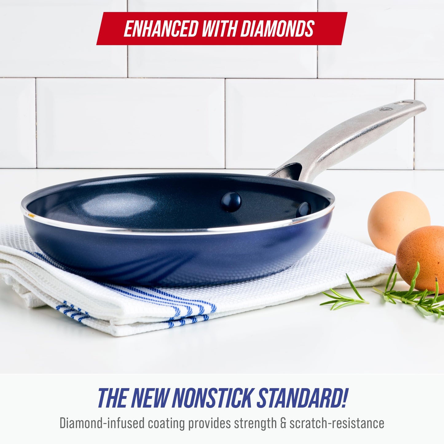 8" Diamond Infused Ceramic Nonstick Frying Pan Skillet (8" Frying Pan Skillet)