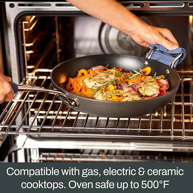 All-Clad Essentials Hard Anodized Nonstick Cookware Set 10 Piece Oven Safe 350F Pots and Pans Black