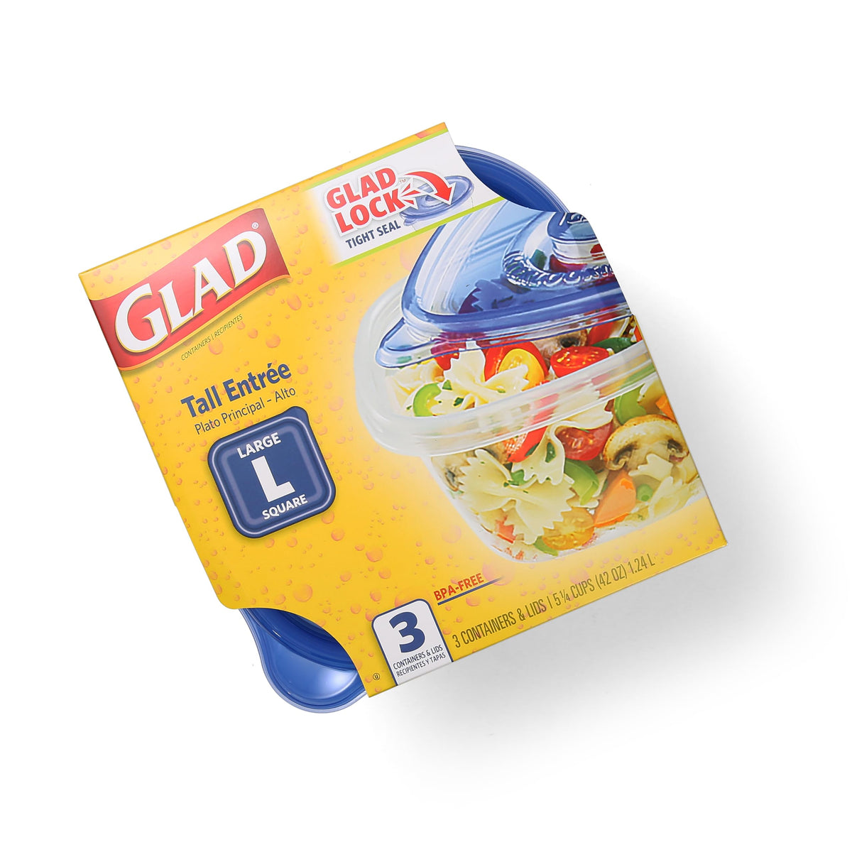 GladWare Tall Entree Containers (Square / 42 oz - 18 Count)