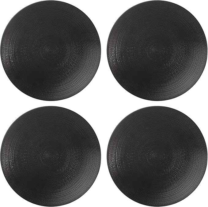 Lenox Lx Collective Black Accent Plates, Set of 4, 4.35 LB,White