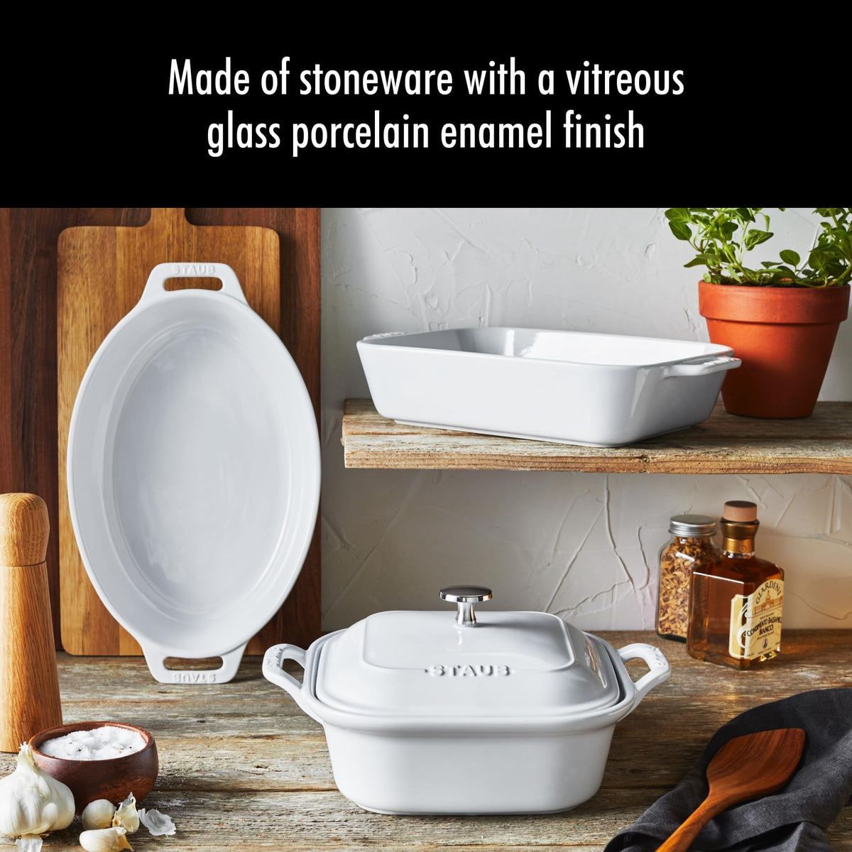 Ceramic 4 pc Baking Pans Set