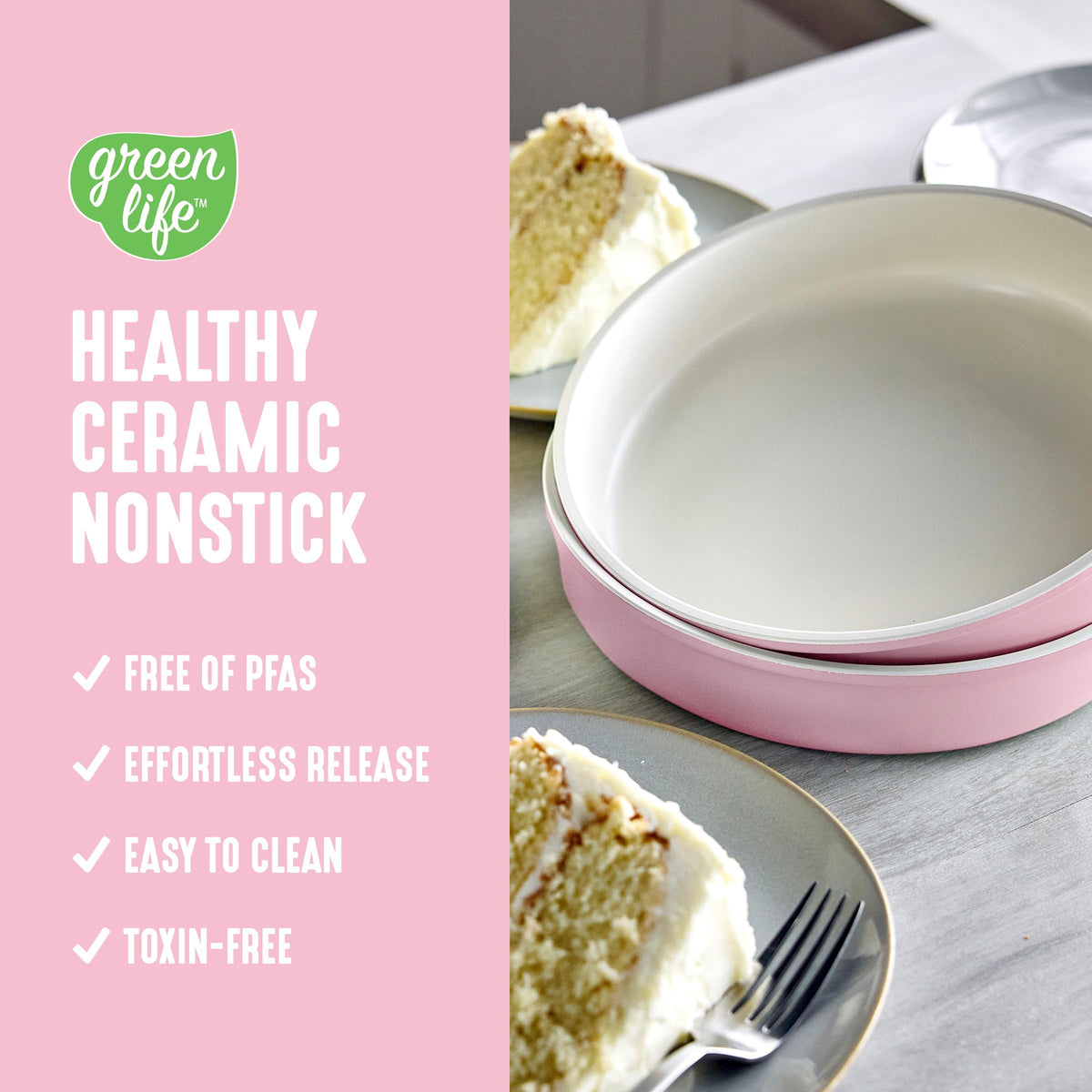 6 Piece Ceramic Nonstick Oven Bakeware Set (6 Piece Bakeware Set / Pink)