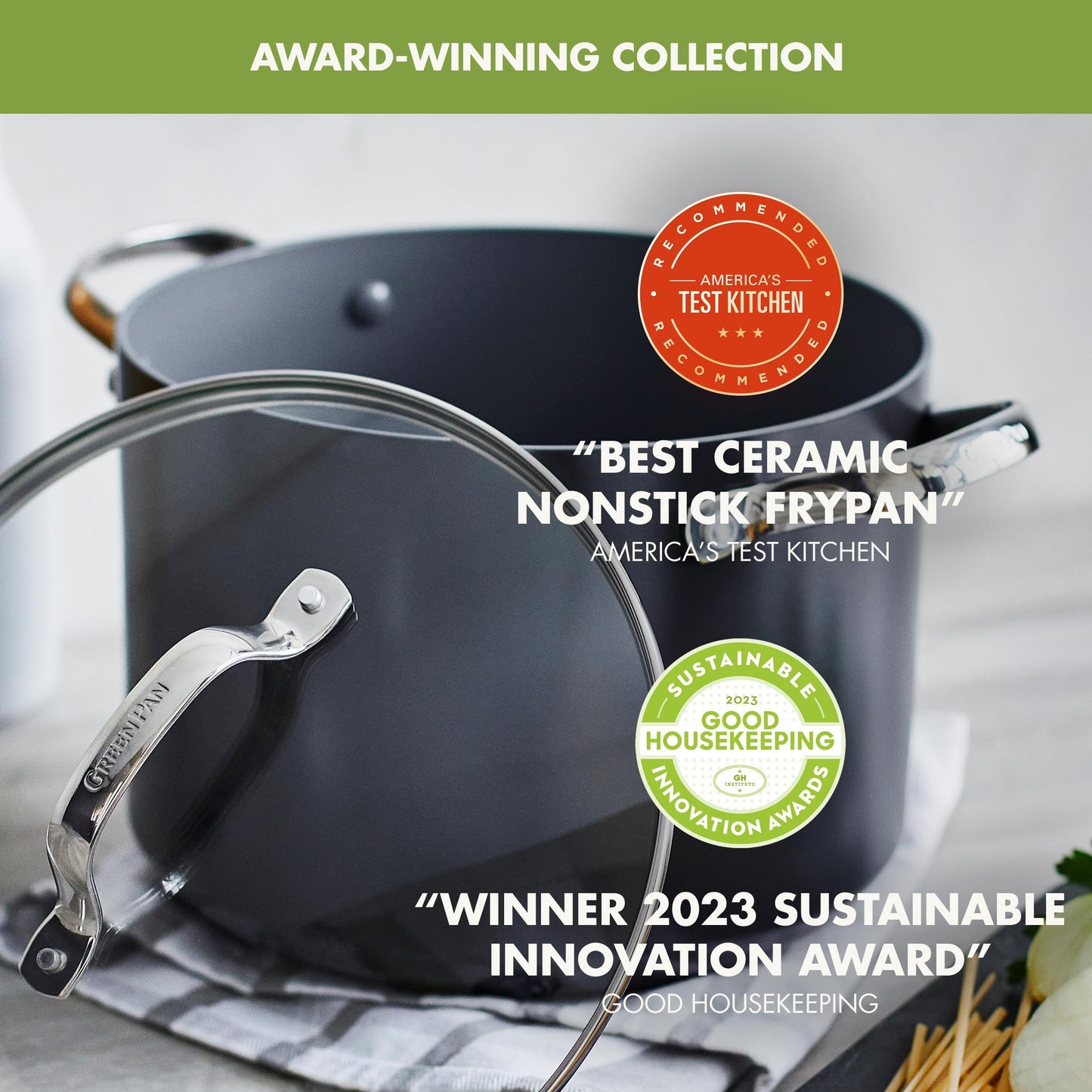 Valencia Pro 8QT Ceramic Nonstick Stock Pot