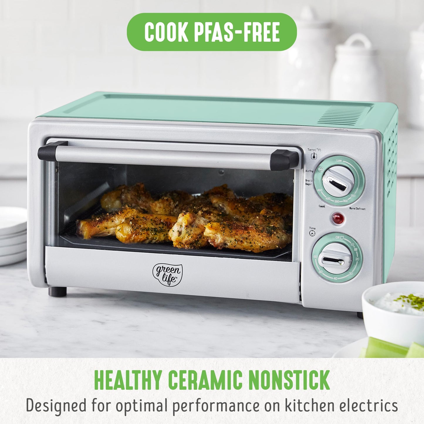 Countertop Toaster Oven Air Fryer Stainless Steel (Countertop Toaster Oven Air Fryer / Turquoise)