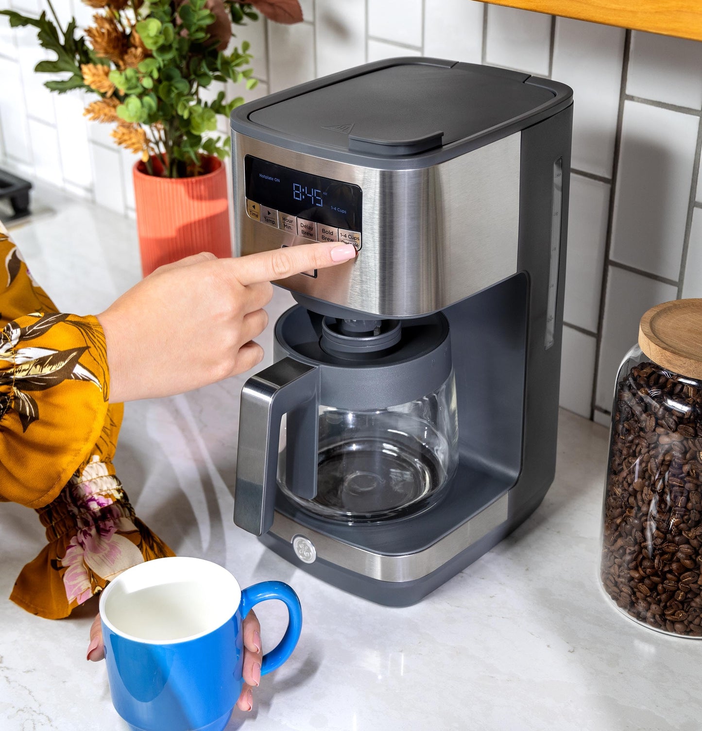 Drip Coffee Maker With Timer (Glass Carafe)
