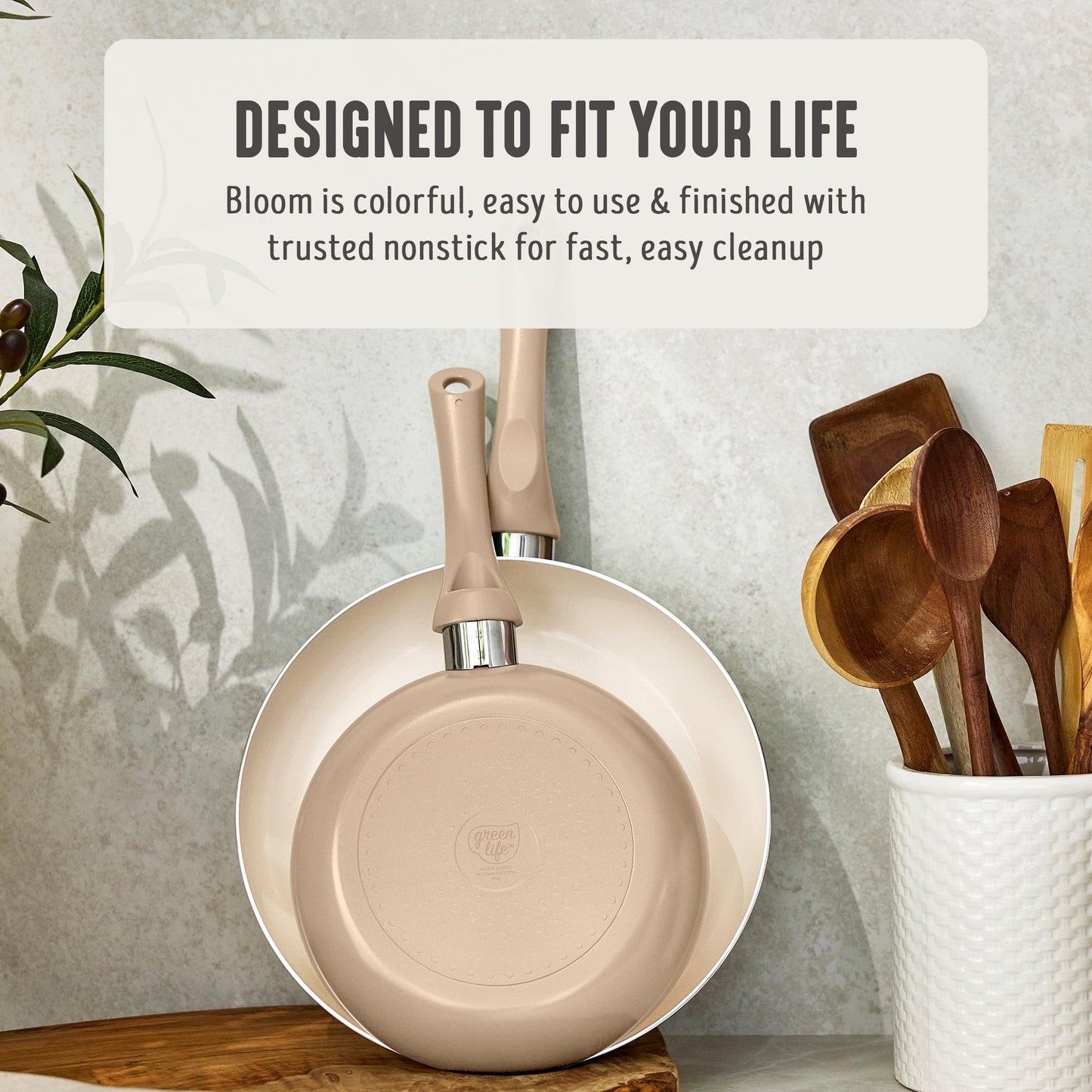 2 Piece 8" & 10" (8" and 10" Frying Pan Skillet Set / Beige Taupe)