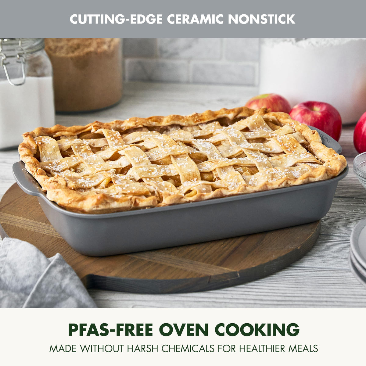 Premiere Ovenware Healthy Ceramic Nonstick 13" x 9" Rectangular Baking Pan