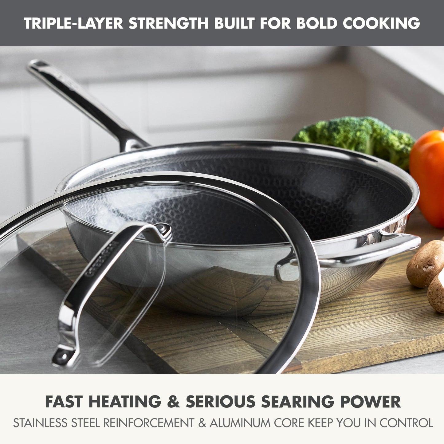 Spectra 12" Wok Pan with Lid (12" Wok Pan with Lid)