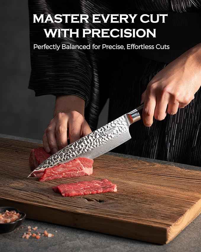 Japanese Chef Knife, 67-Layer Damascus Steel 8 Inch Kitchen Knife with AUS-10 Core, Professional Hand Forged Gyuto Knife with Gift Box, Ergonomic Handle, Ideal Valentine's Day Gifts for Men Women