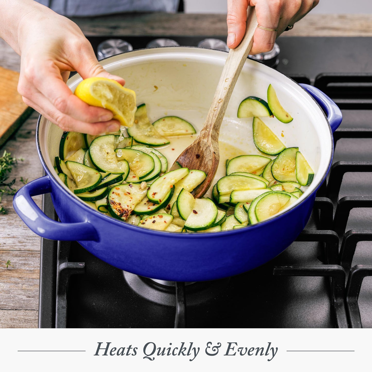 3.7QT & 5.5QT Dutch Ovens with Lids (Cobalt Blue)