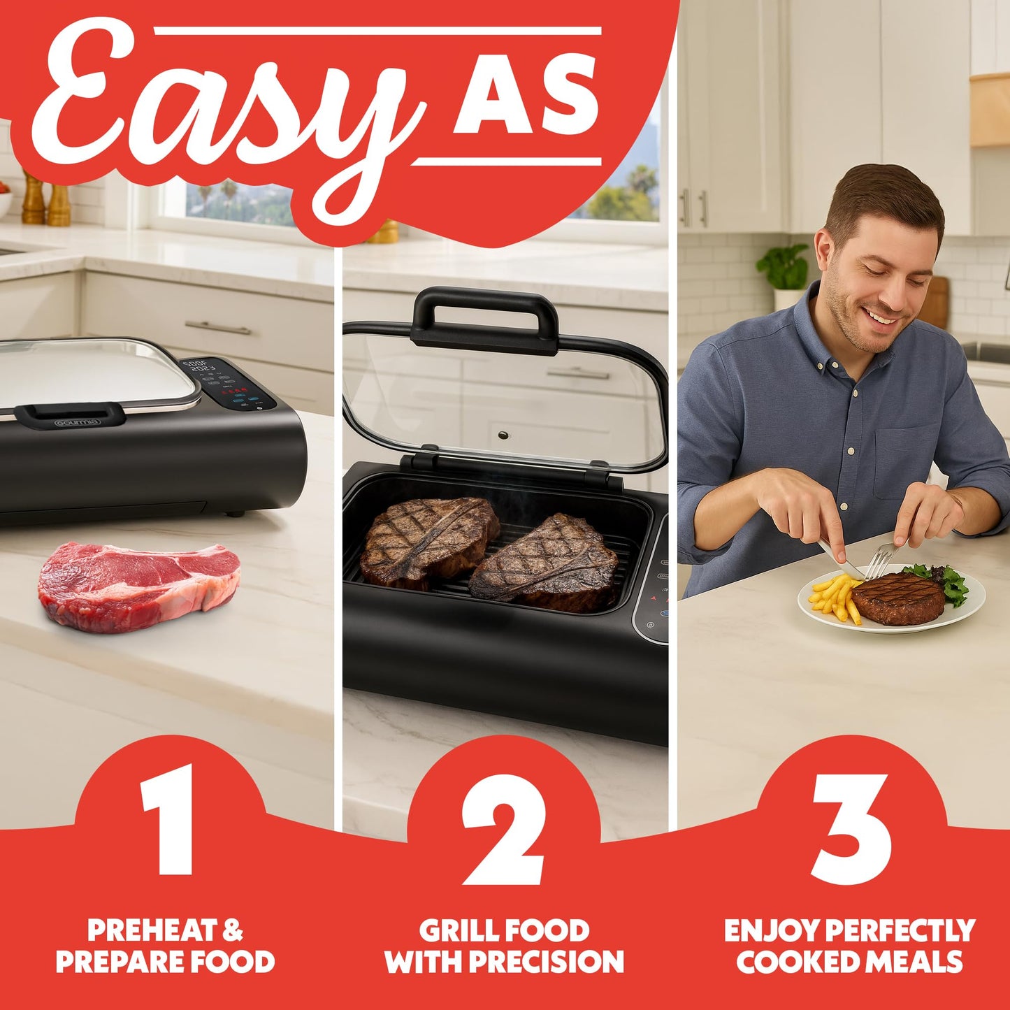 Smokeless Indoor Grill & Air Fryer raclette grill with Smoke Extracting Technology for indoor grill Extra (6Q)