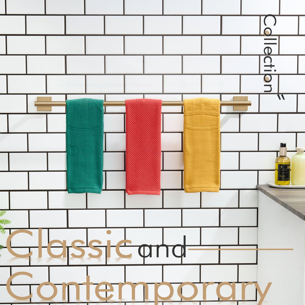 Bathroom Towel Bar 36'' Towel Holder for Bath Kitchen Wall Mount Towel Rails 36 Inch Champagne Bronze Stainless Steel B4005CPG (Champagne Bronze / 36-Inch)