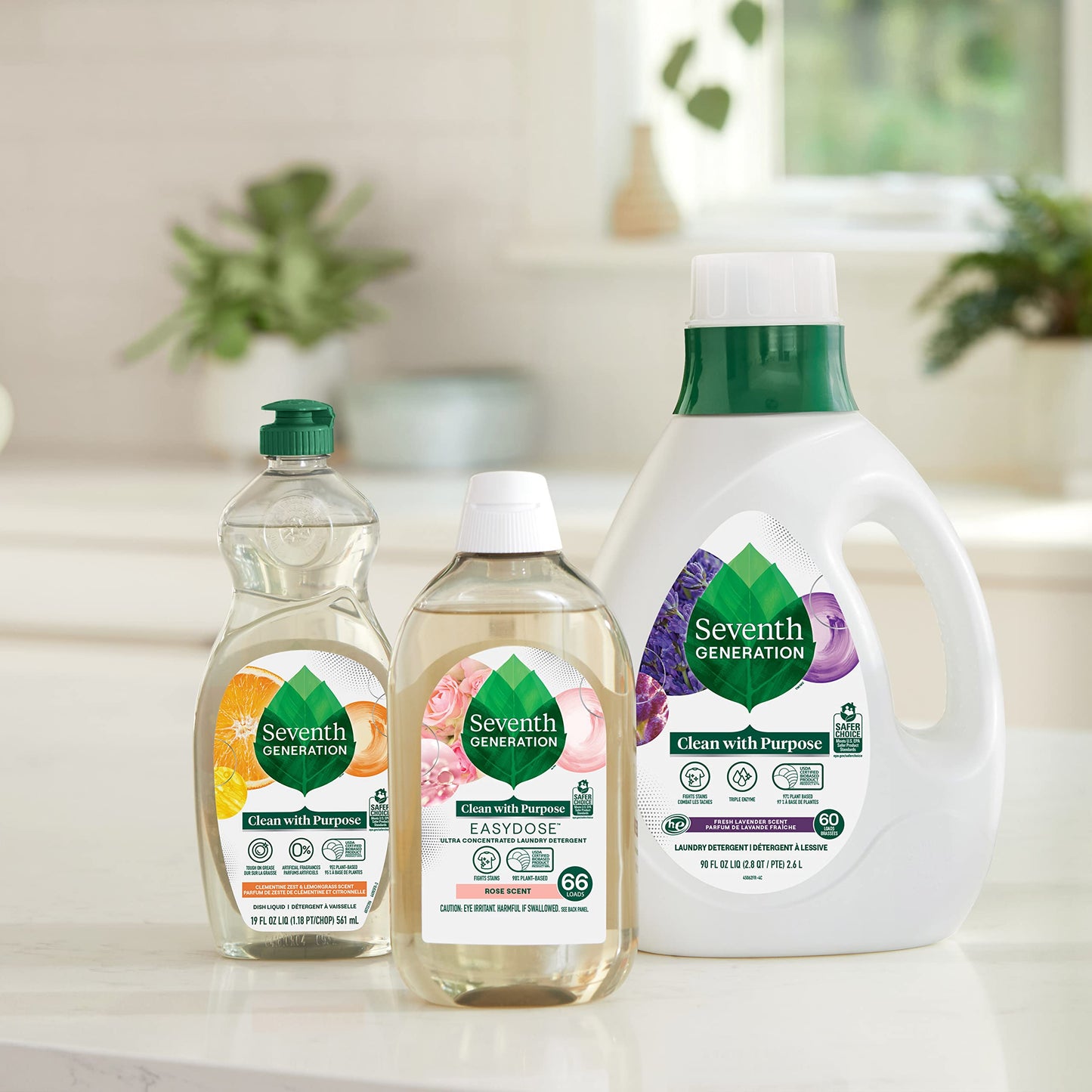 Dish Liquid Soap Clementine Zest Lemongrass Pack of 6 Dishwashing Soap Liquid Soap 19 oz (114 Fl Oz)