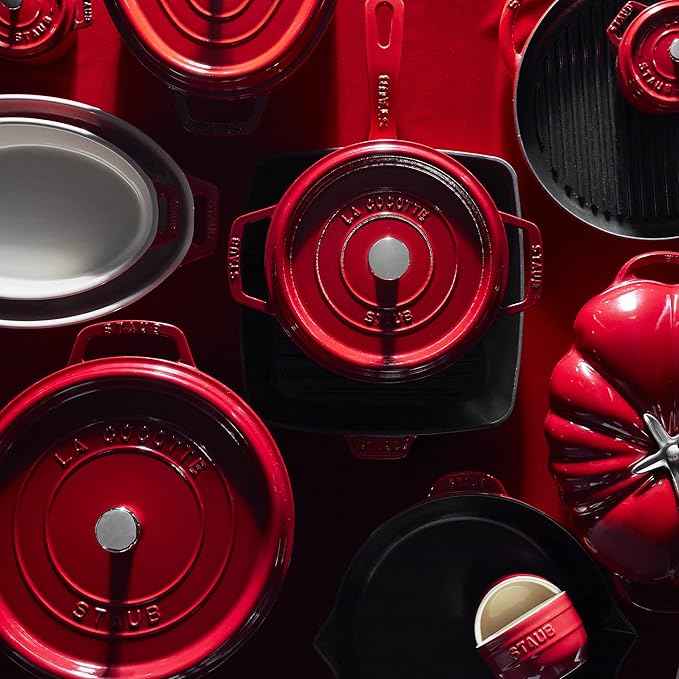 STAUB Ceramic Oval Baking Dish Set, 2-piece, Cherry