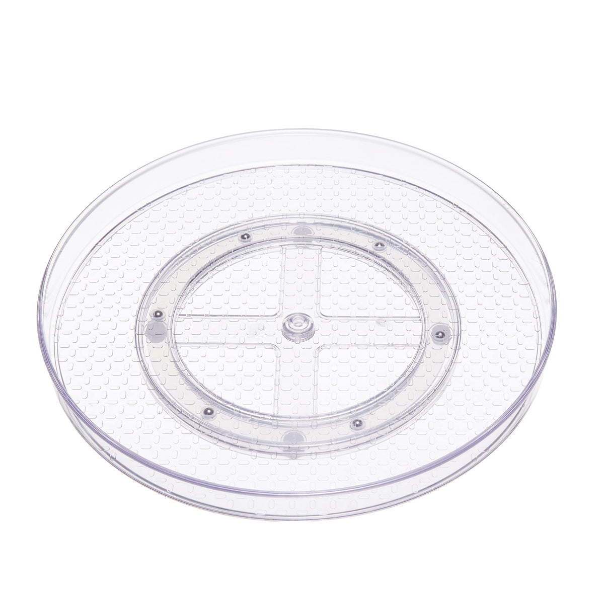 Clear Lazy Susan Turntable Organizer for Organization (12" Diameter, 2-Pack)