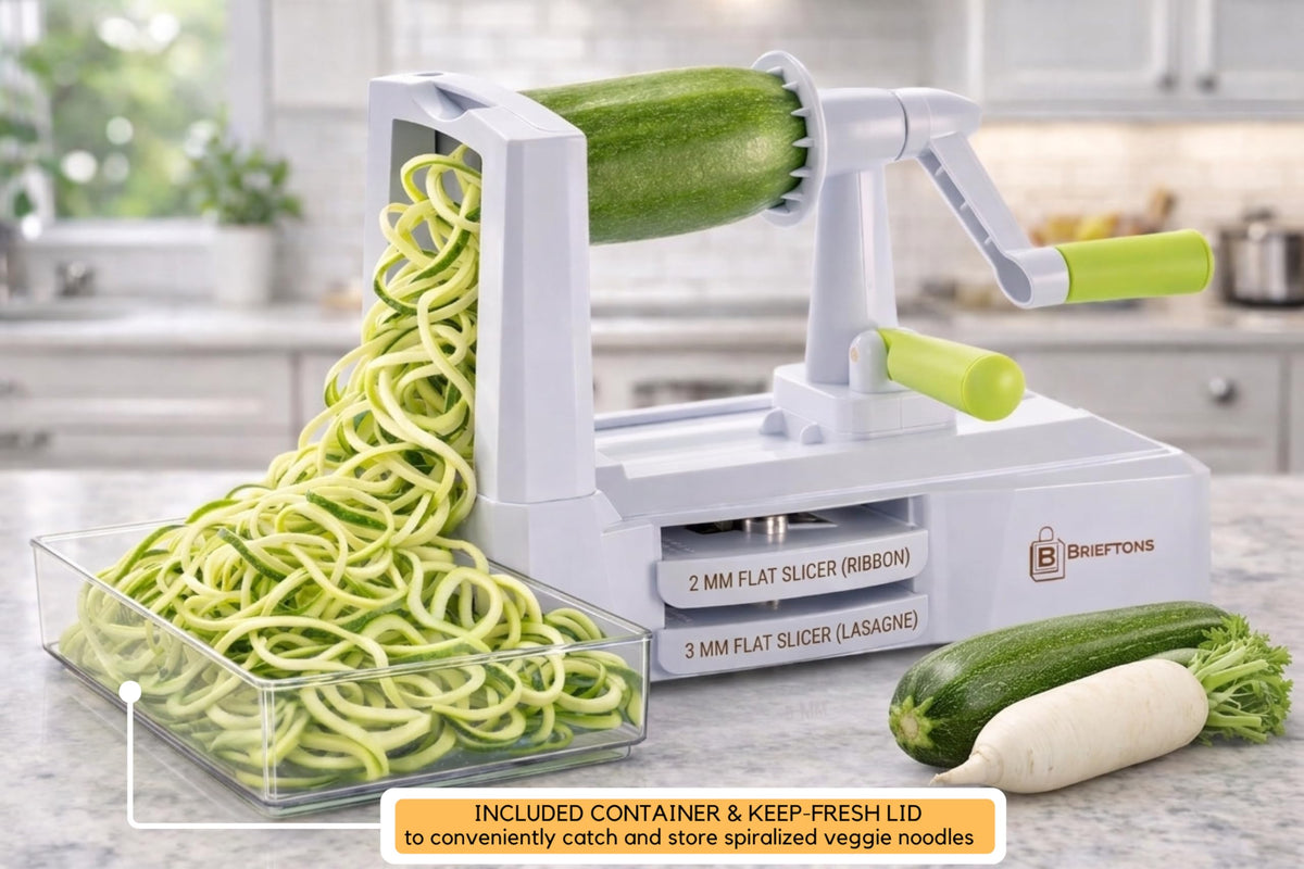 10 Blade Vegetable Spiralizer (White (10 Blades))