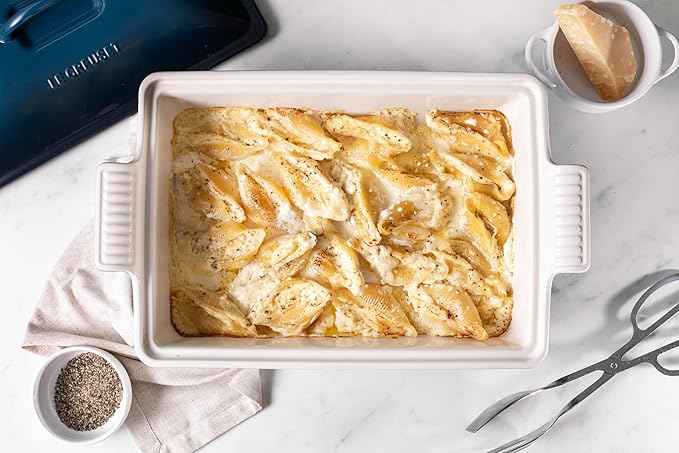 Le Creuset Stoneware Heritage Covered Rectangular Casserole, 4 qt. (12" x 9"), Riviera