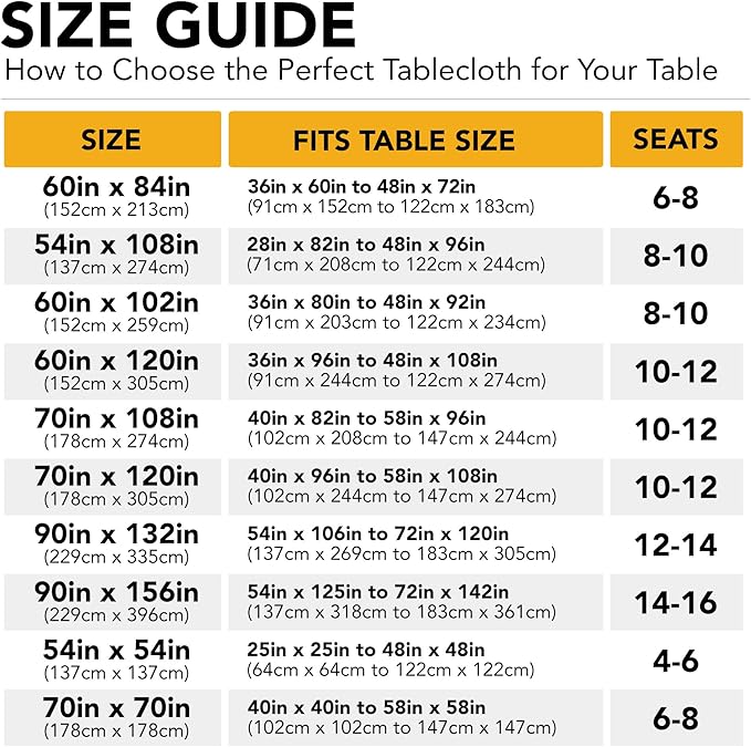 6-Pack Black Tablecloths for Rectangle Tables, 90 x 156 Inches, Stain-Resistant Polyester Fabric for 8 Foot Tables - Washable Table Covers for Weddings, Banquets, Birthday Parties, Events