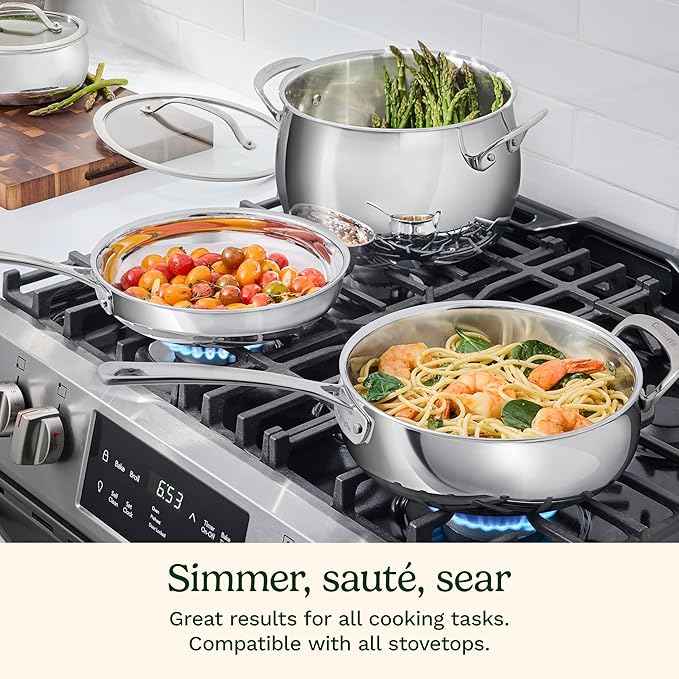 Cuisinart PureClad™ Triple Ply Stainless Steel 5.5 Qt. Saute Pan w/Cover