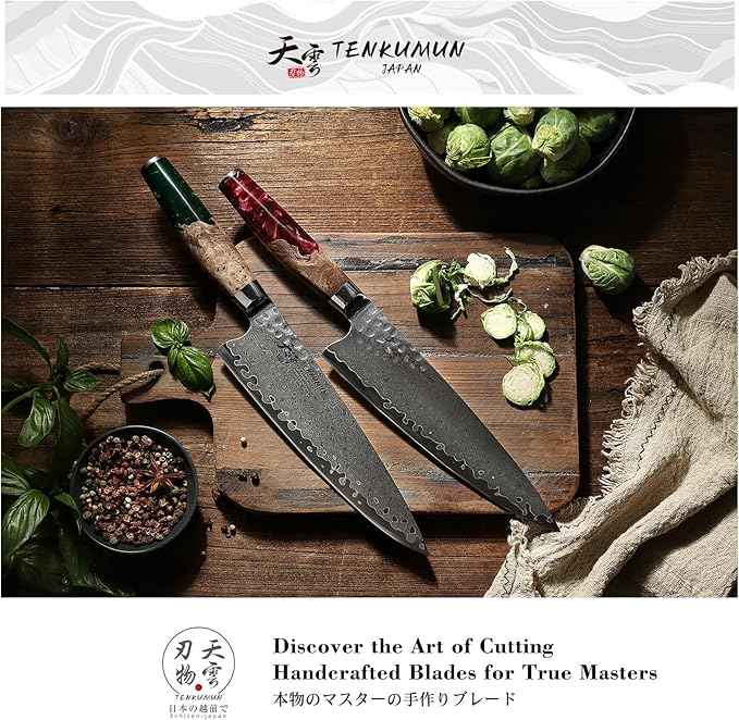 Japanese Gyutou Knife Pro. Handcrafted 8 inch Chef Knife Handmade Forged Knife Japan VG-10 Damascus Steel -Kokoro ser.