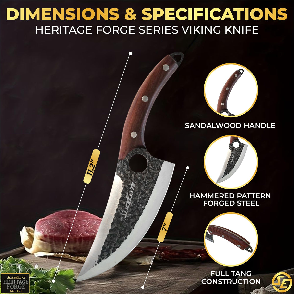 Viking Knife Meat Cutting Boning Slicing Tool for Kitchen