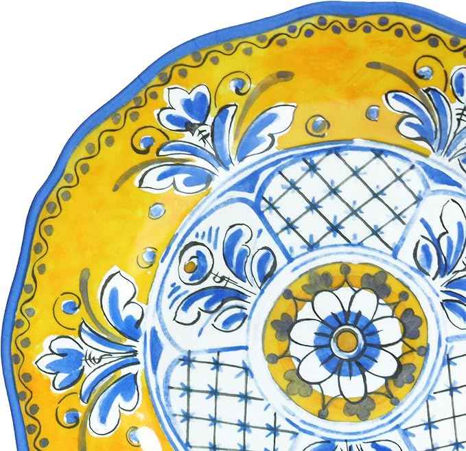 Le Cadeaux Luxury 16 Piece Melamine Dinnerware Set, Service for 4 (Benidorm)