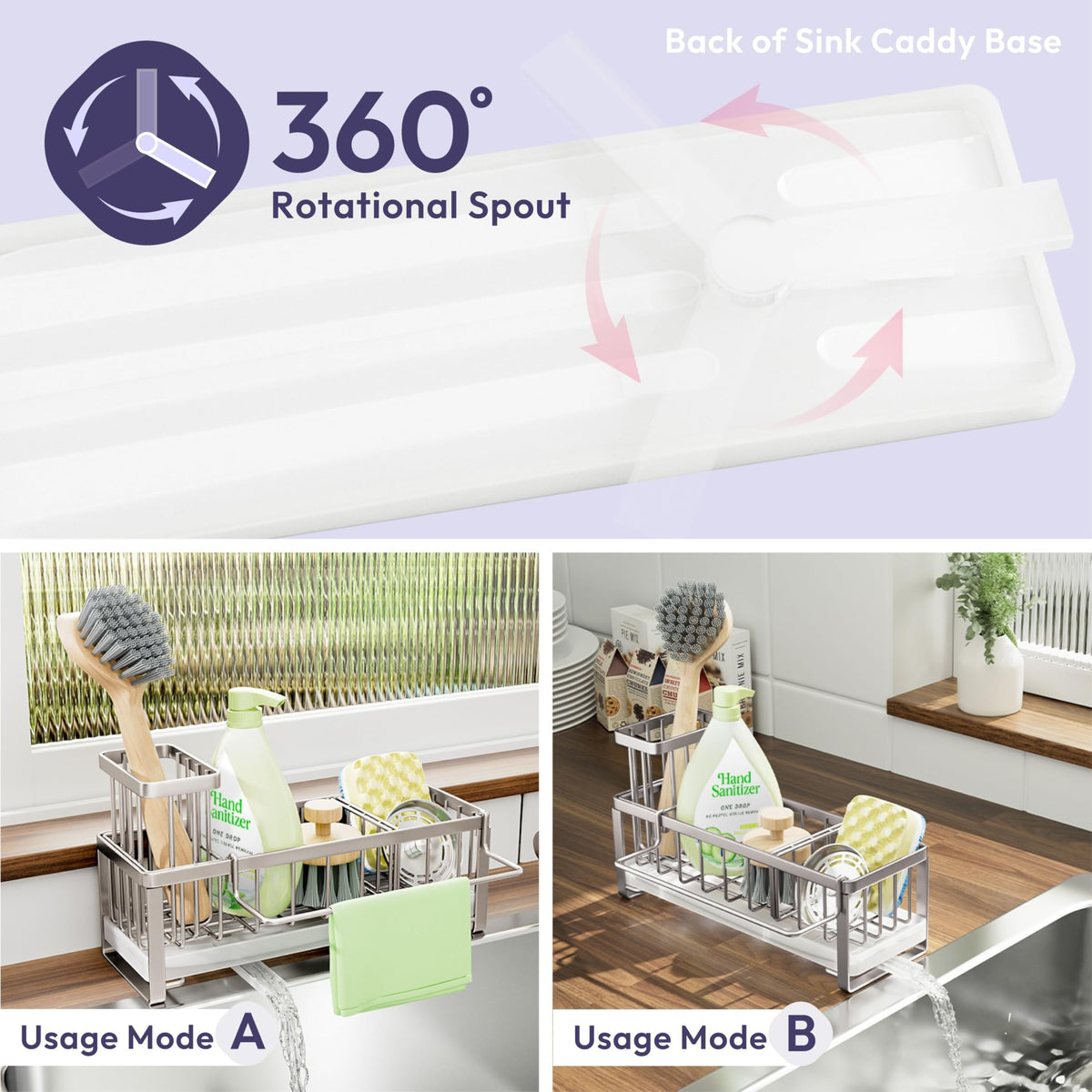 Sponge Holder for Kitchen Sink