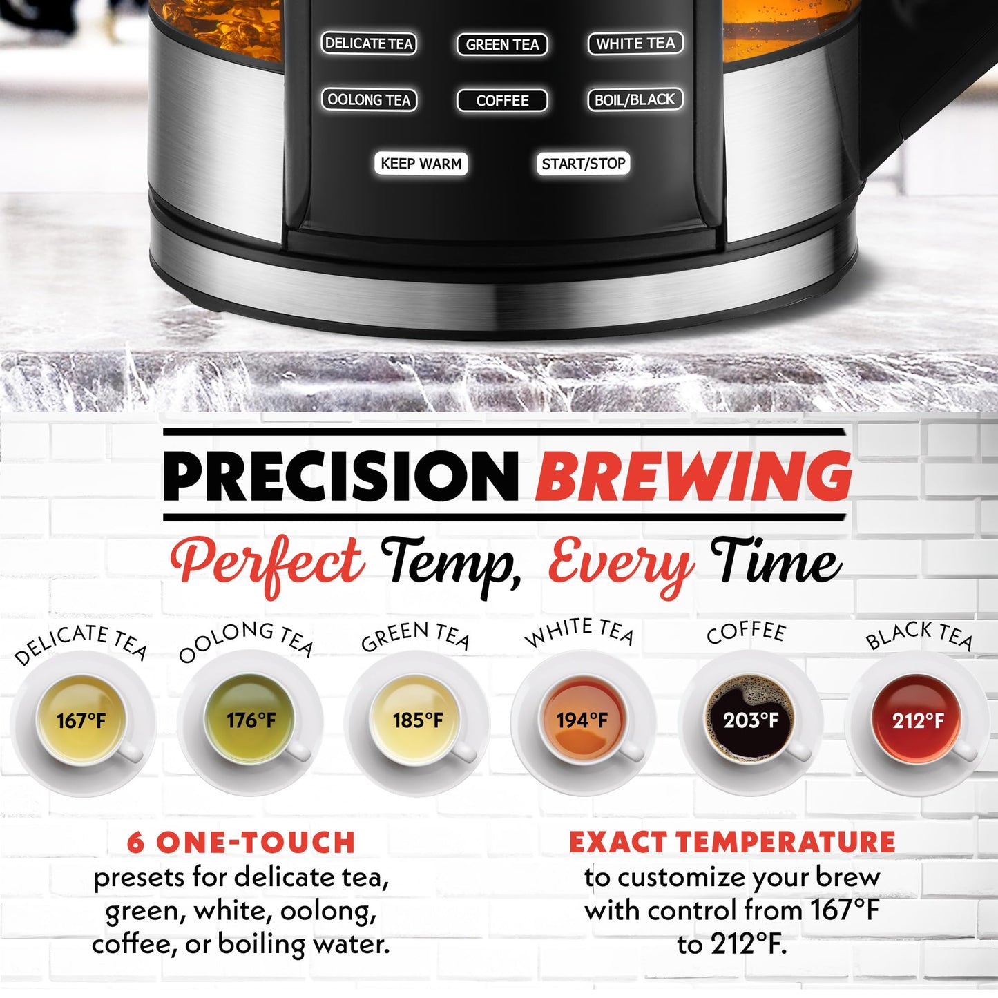 Electric Glass Kettle (Black)