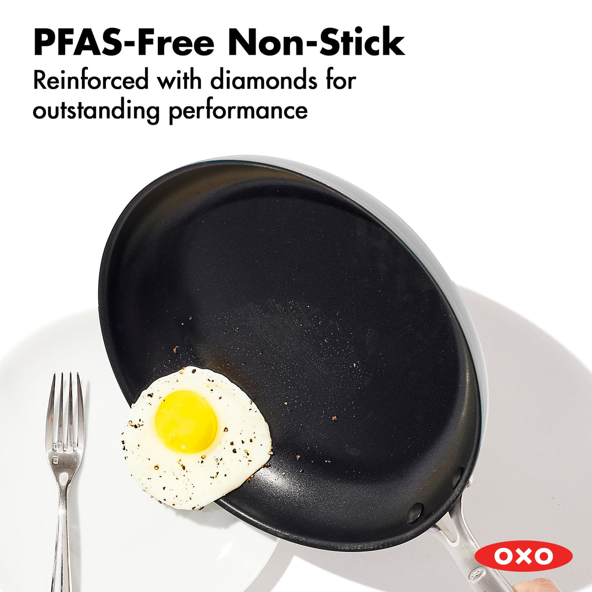 Enhanced 12” Frying Pan Skillet with Lid (12" Frying Pan Skillet with Lid / Optic White)