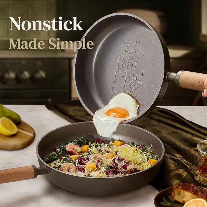CAROTE Pots and Pans Set Non Stick, 21PCS Cookware Set with Strainer Lid, Induction Cooking Set with Kitchen Utensils, Dark Green