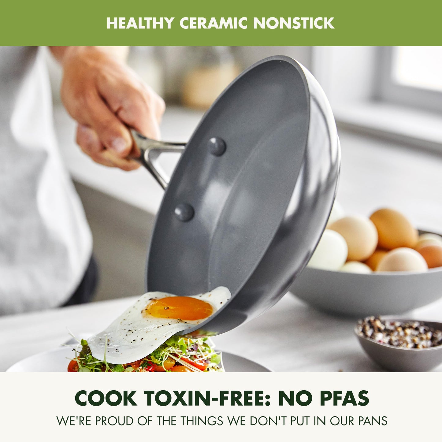 Valencia Pro 9 Piece Cookware Set Ceramic Nonstick Pots & Pans (9 Piece Cookware Set / Gray)