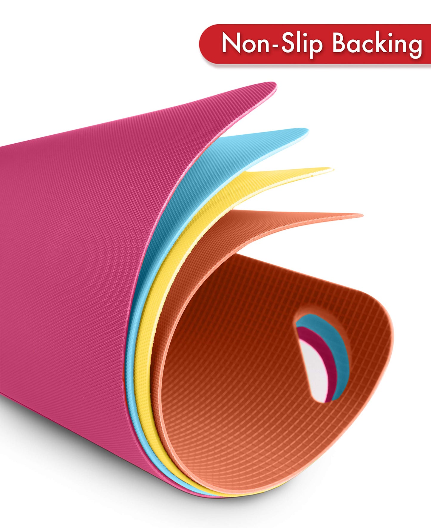 Heavy Duty Cutting Board Grippmat (11.5 x 14 inches / Turquoise / Pink / Orange / Yellow)