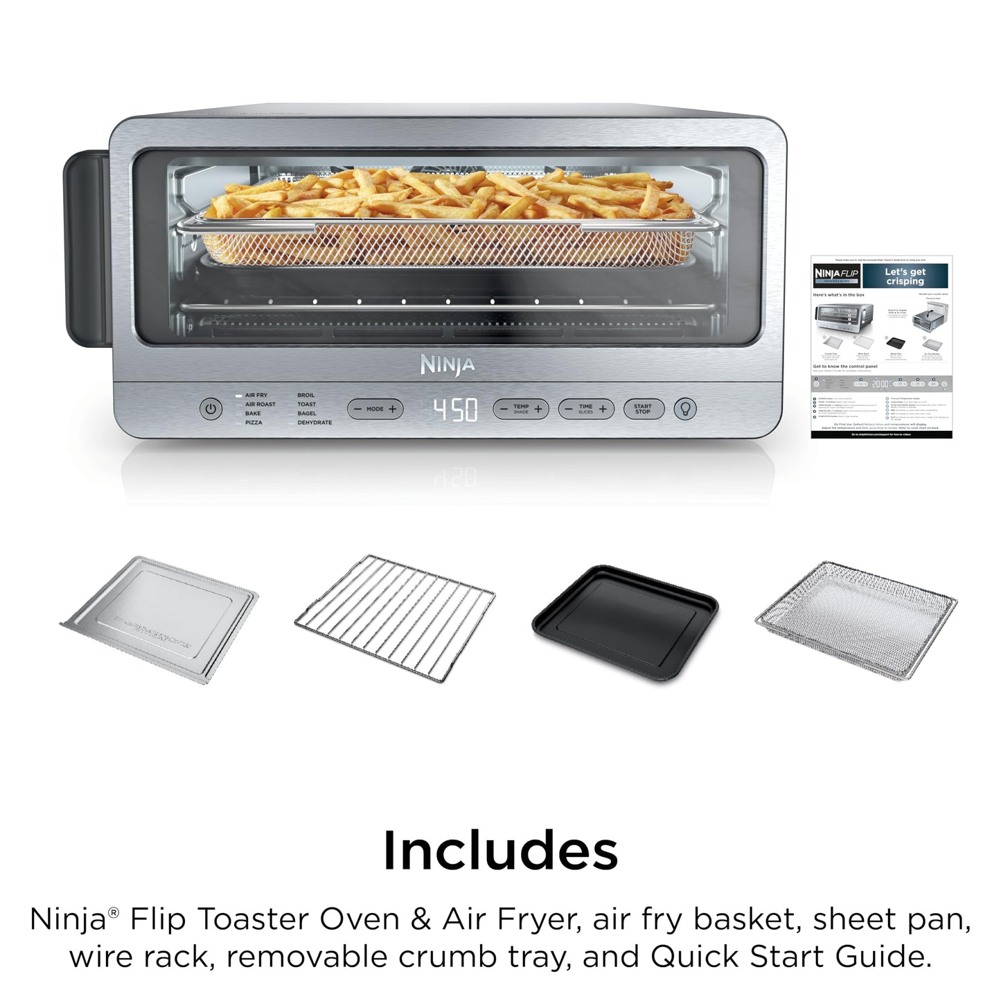 Flip Toaster Oven & Air Fryer (8-in-1 Flip Oven Stainless)