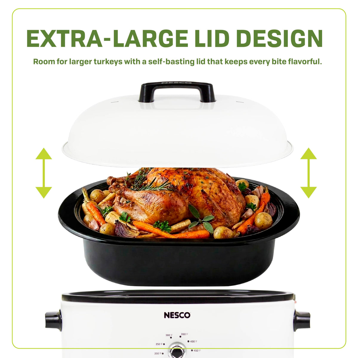 MWR18‑14 Electric Roaster Oven for Family‑Size Meals (White)