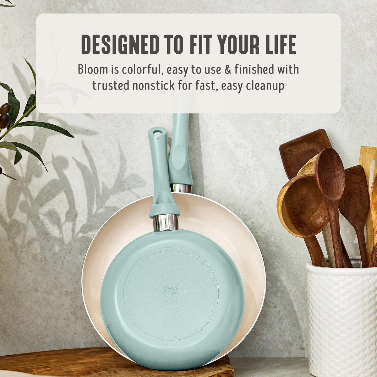 2 Piece 8" & 10" (8" and 10" Frying Pan Skillet Set / Turquoise)