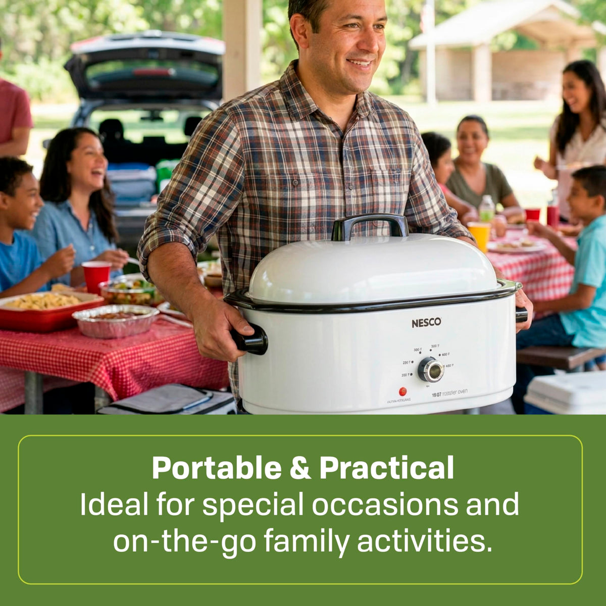 MWR18‑14 Electric Roaster Oven for Family‑Size Meals (White)
