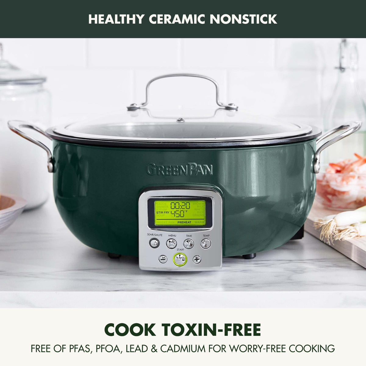 Elite Essential Smart Electric 6QT Skillet Pot (6 Quarts / Ponderosa Pine)
