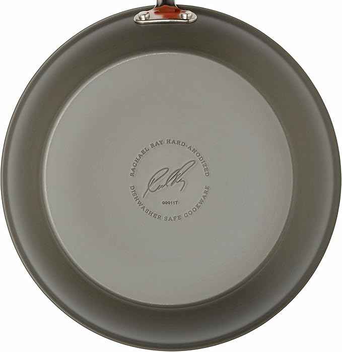 Rachael Ray - 87630 Rachael Ray Cucina Hard Anodized Nonstick Cookware Pots and Pans Set, 12 Piece, Gray with Red Handles