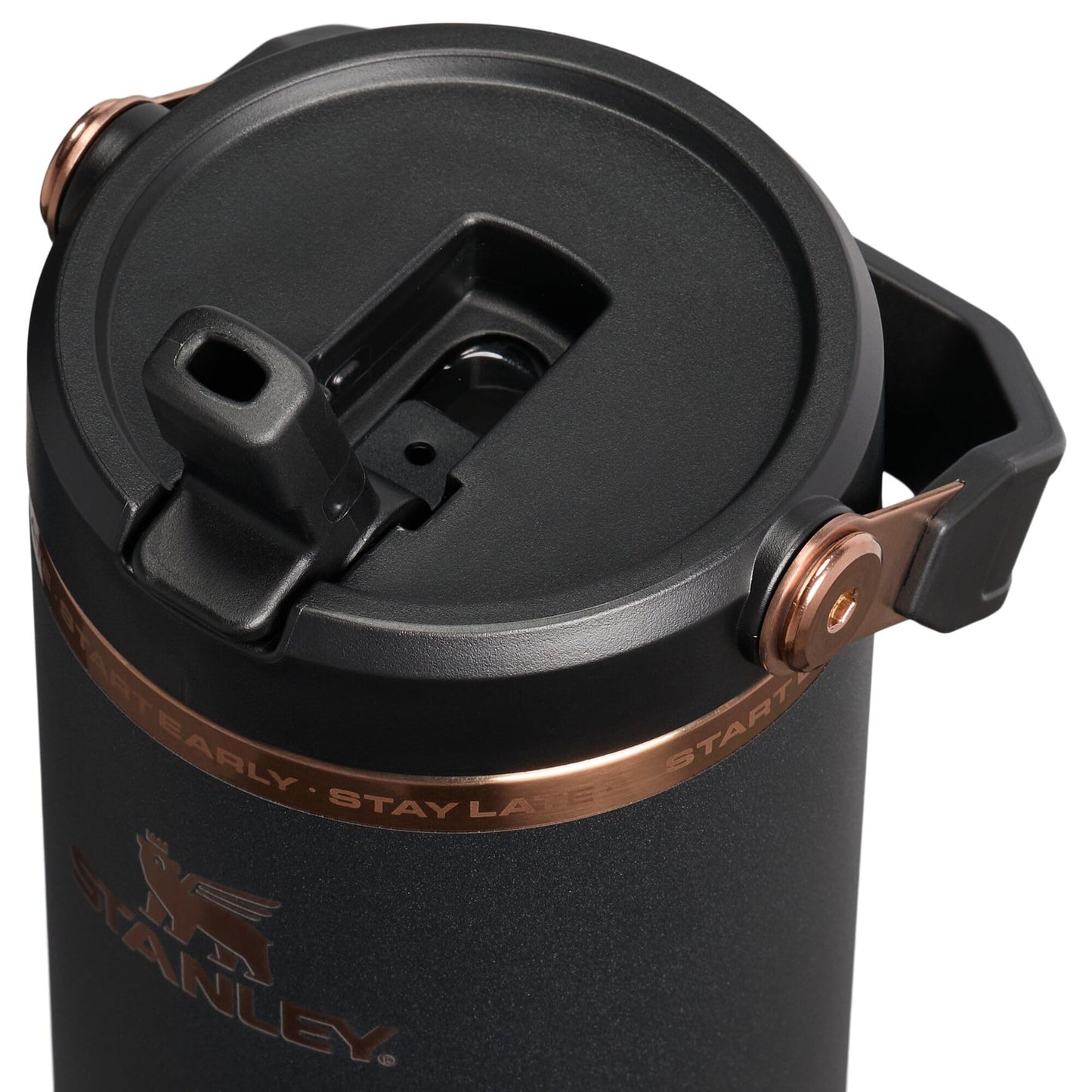 x IceFlow 2.0 Flip Straw Tumbler with Handle (Messi Goat Black / 30 Ounces)